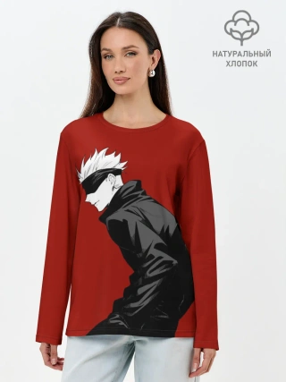 Лонгслив женский. Хлопок / Годжо Магическая Битва