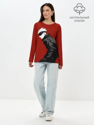 Лонгслив женский. Хлопок / Годжо Магическая Битва