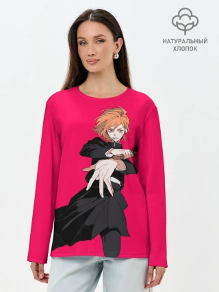 Лонгслив женский. Хлопок / Нобара Магическая Битва