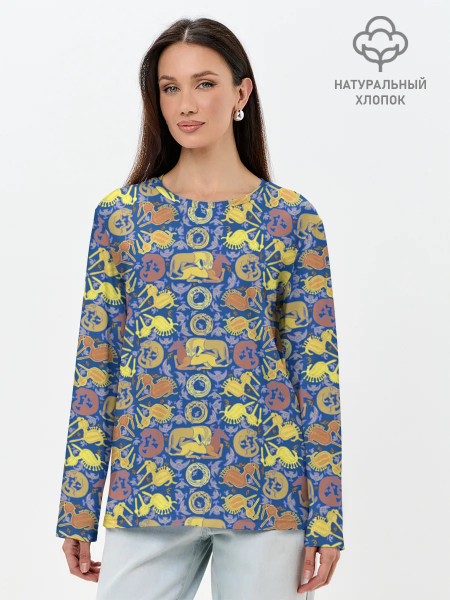 Лонгслив женский. Хлопок / Археология