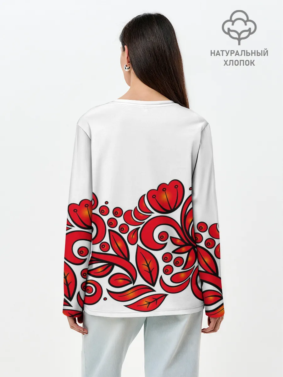 Лонгслив женский. Хлопок / ХОХЛОМА