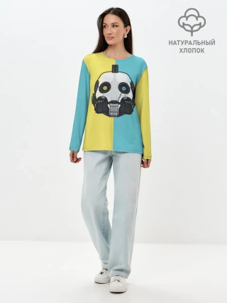 Лонгслив женский. Хлопок / Любовь смерть и роботы