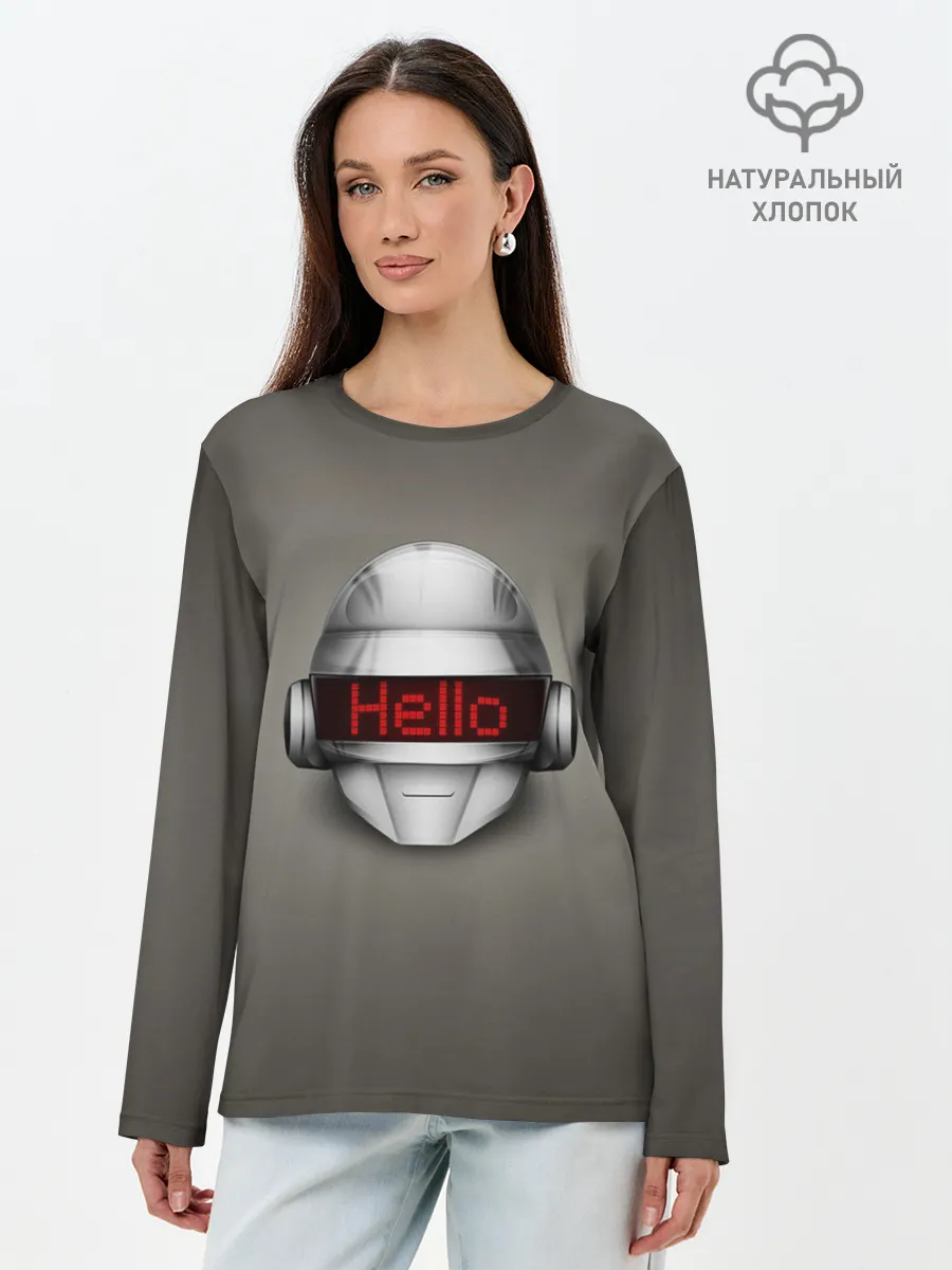 Лонгслив женский. Хлопок / Daft Punk | Hello