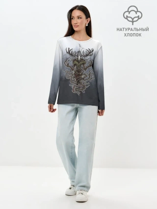 Лонгслив женский. Хлопок / Леший
