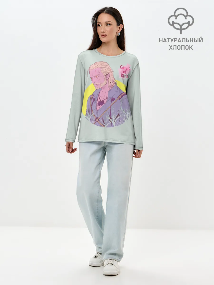 Лонгслив женский. Хлопок / Geralt of Rivia | Ведьмак