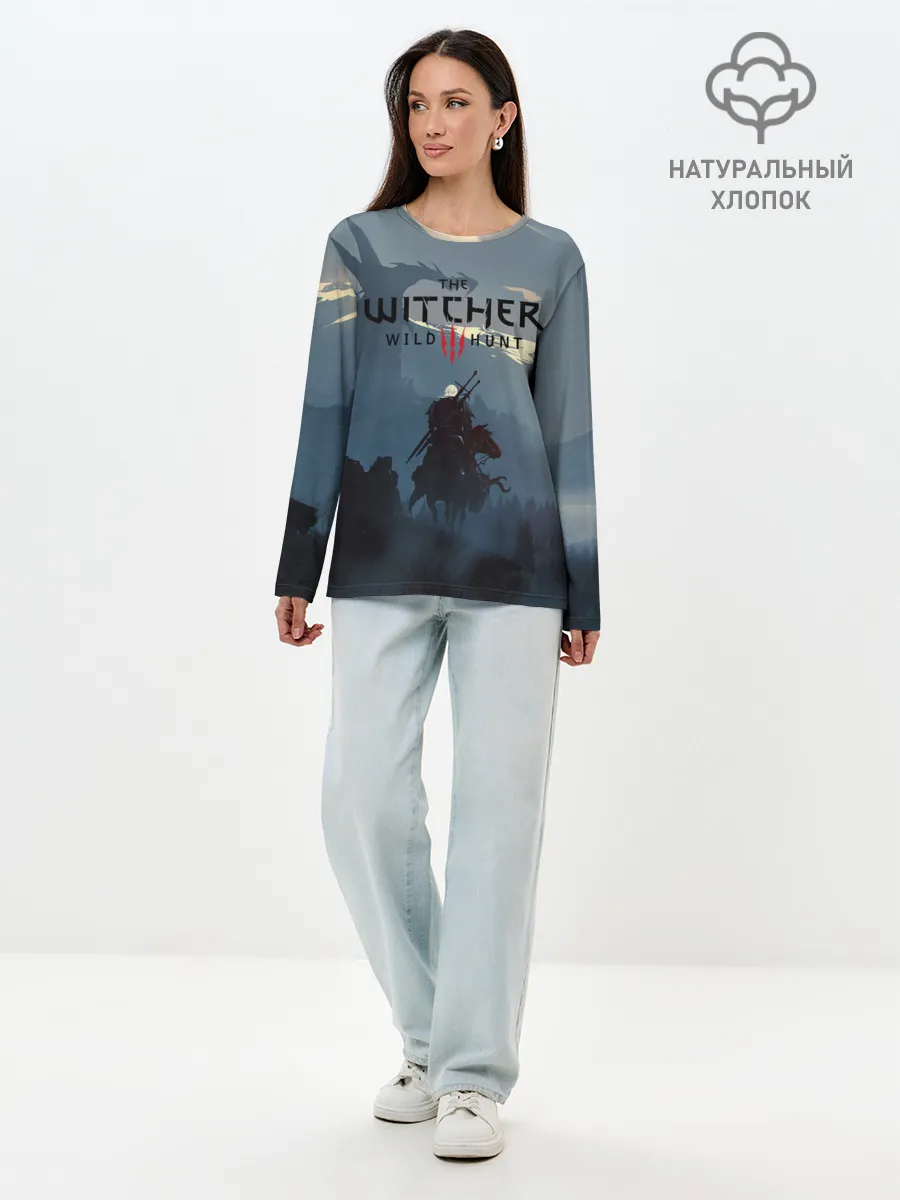 Лонгслив женский. Хлопок / Ведьмак