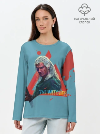 Лонгслив женский. Хлопок / Генри | Ведьмак