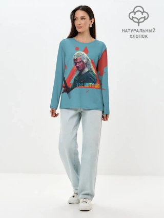 Лонгслив женский. Хлопок / Генри | Ведьмак