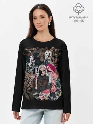 Лонгслив женский. Хлопок / Охотник на монстров
