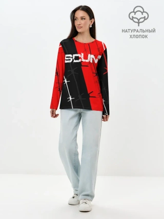 Лонгслив женский. Хлопок / SCUM