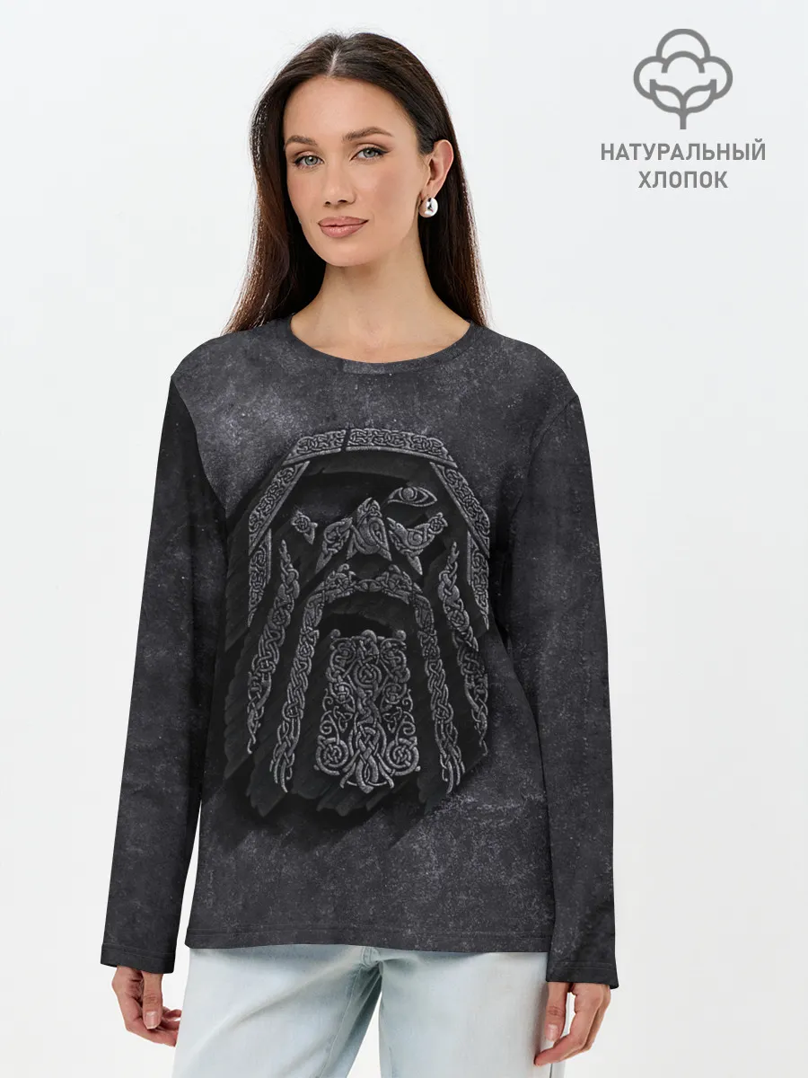 Лонгслив женский. Хлопок / Один