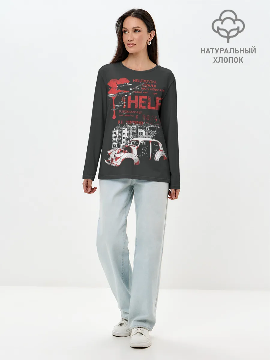 Лонгслив женский. Хлопок / RETRO CAR