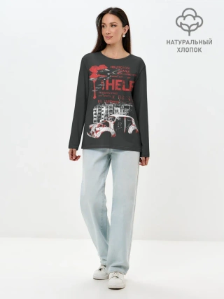 Лонгслив женский. Хлопок / RETRO CAR