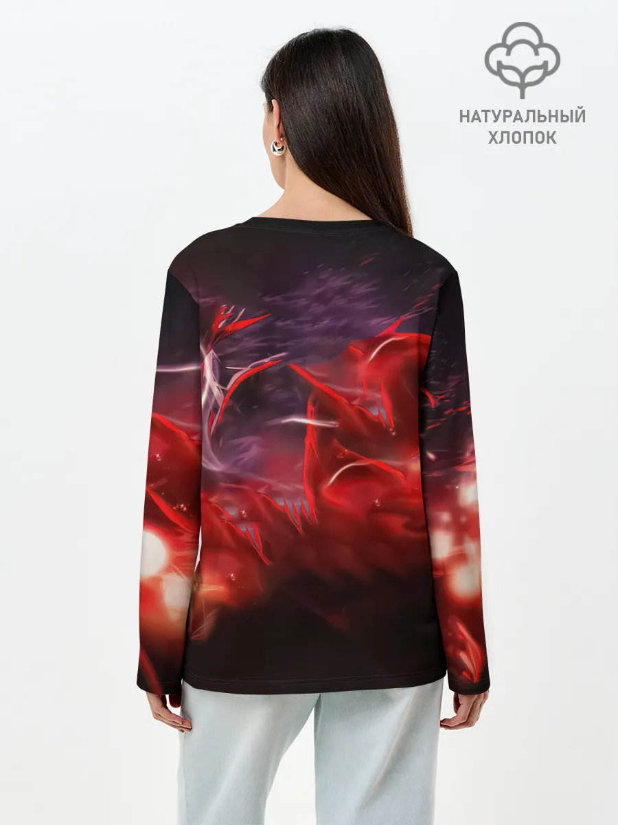 Лонгслив женский. Хлопок / Загадочный Канеки Кен