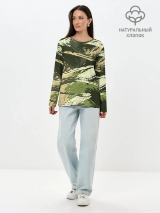 Лонгслив женский. Хлопок / КАМУФЛЯЖ