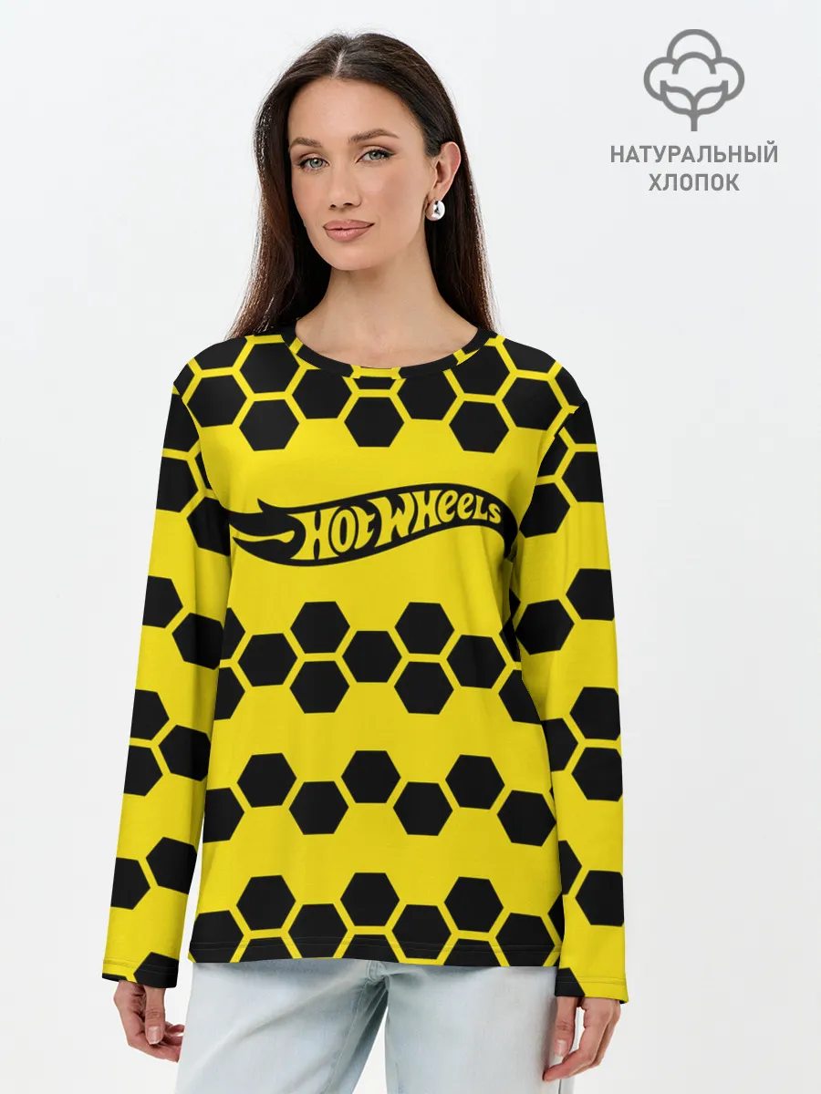 Лонгслив женский. Хлопок / Hot Wheels