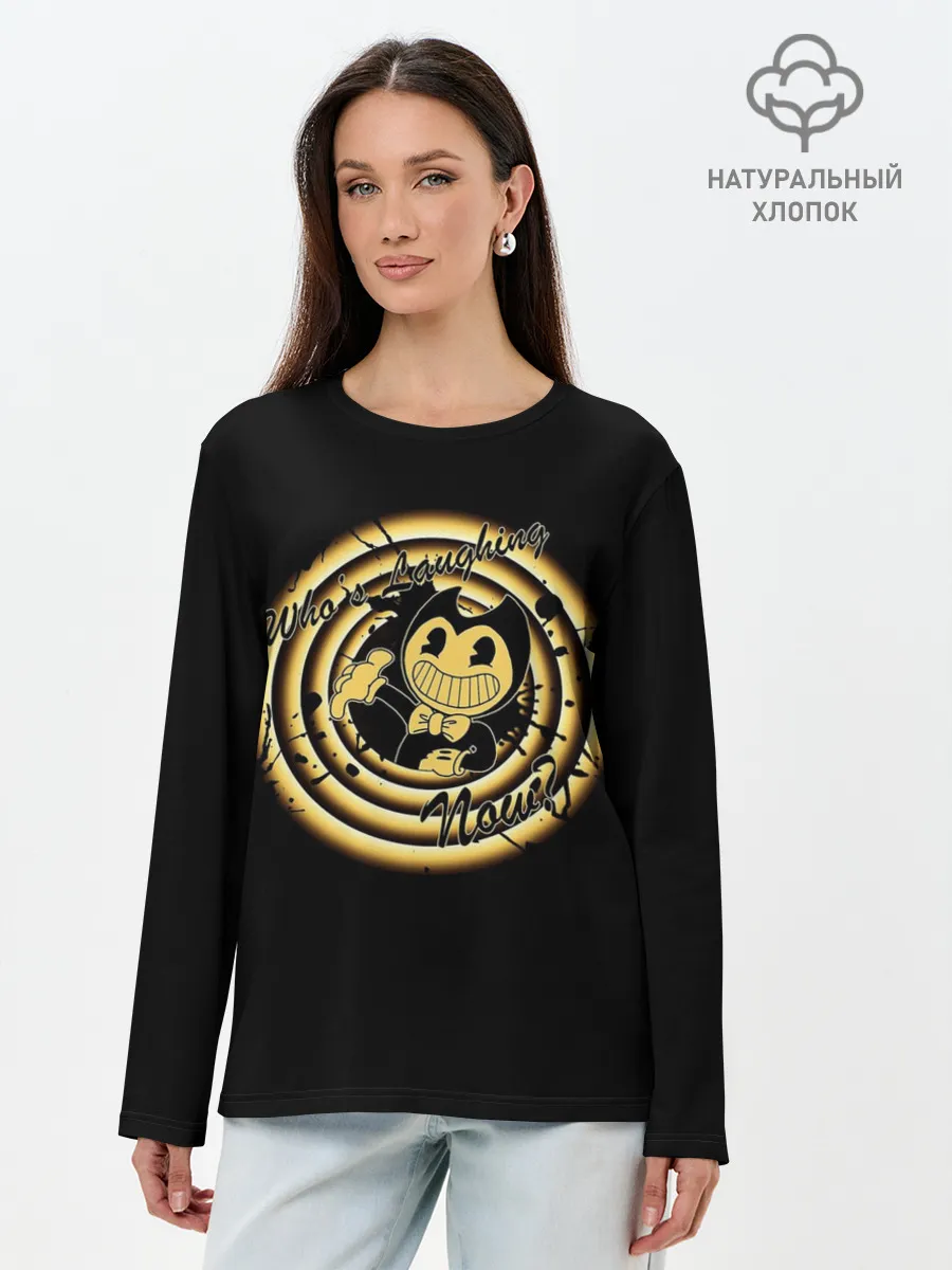 Лонгслив женский. Хлопок / Bendy And The Ink Machine