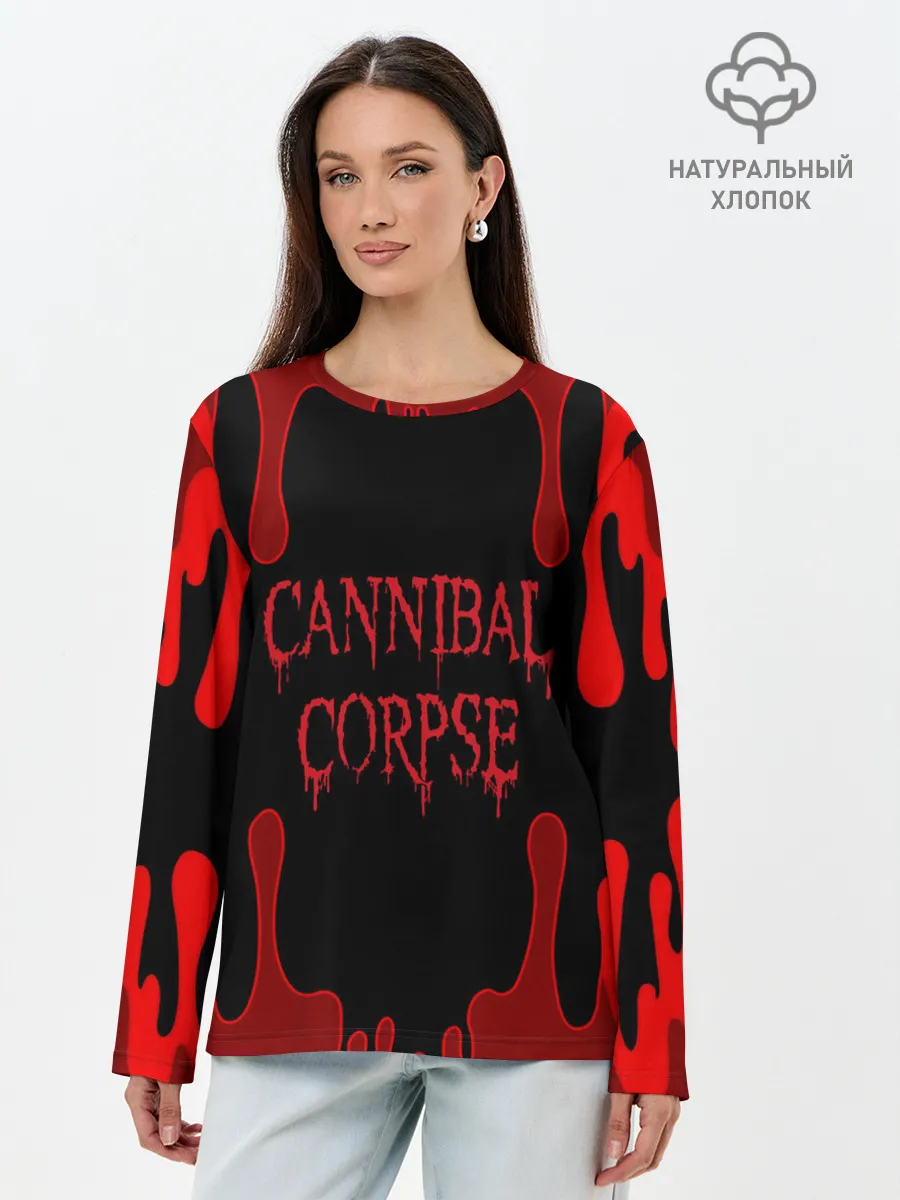 Лонгслив женский. Хлопок / Cannibal Corpse