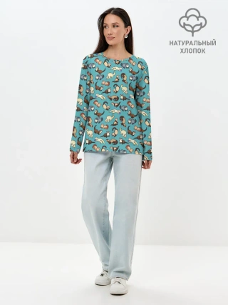 Лонгслив женский. Хлопок / Соболи