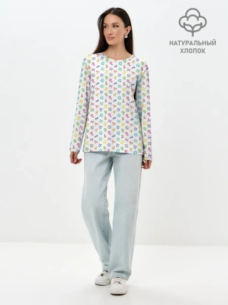 Лонгслив женский. Хлопок / Знаки Зодиака