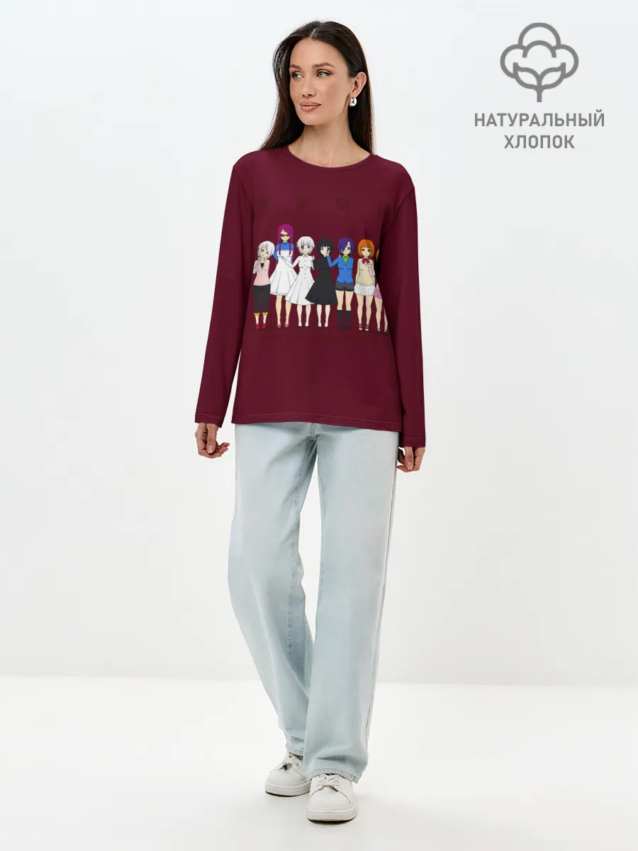 Лонгслив женский. Хлопок / Токийский гуль девчонки