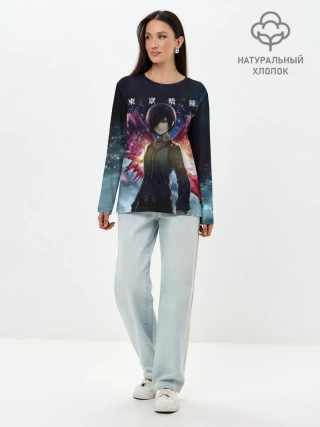 Лонгслив женский. Хлопок / Тоука Киришима