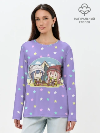 Лонгслив женский. Хлопок / Лагерь