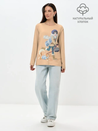 Лонгслив женский. Хлопок / Ena