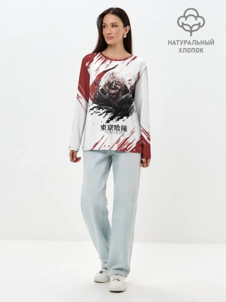 Лонгслив женский. Хлопок / Kagune | Tokyo Ghoul