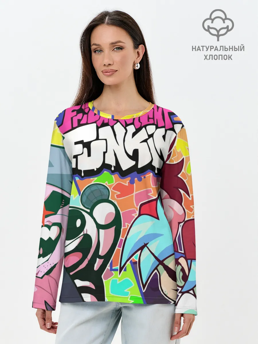 Лонгслив женский. Хлопок / Friday night funkin