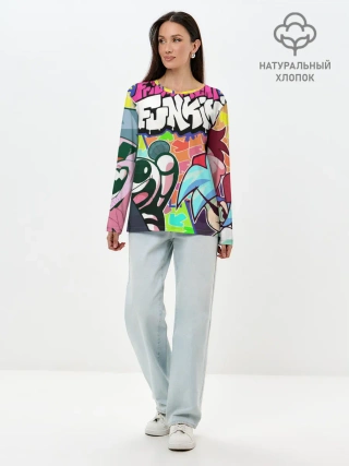 Лонгслив женский. Хлопок / Friday night funkin