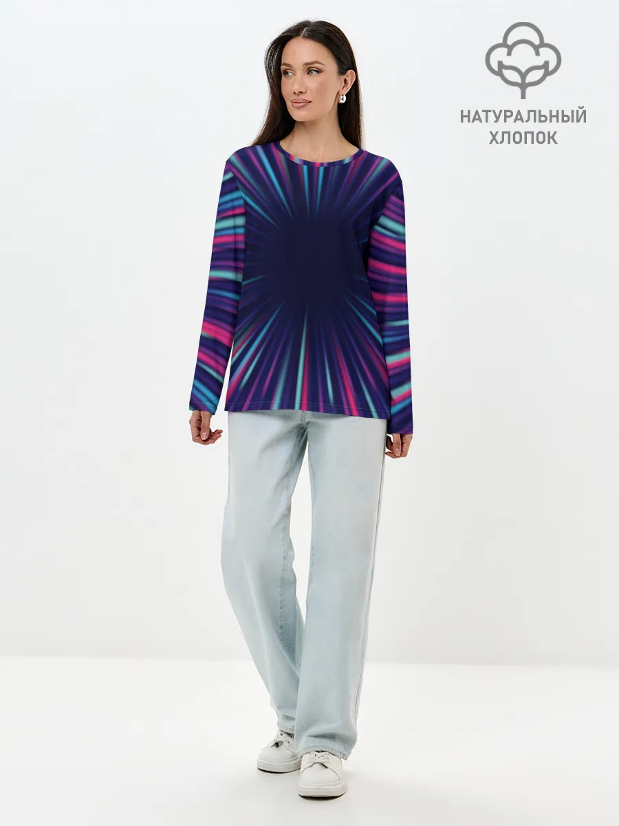 Лонгслив женский. Хлопок / Вспышка Сверхновой