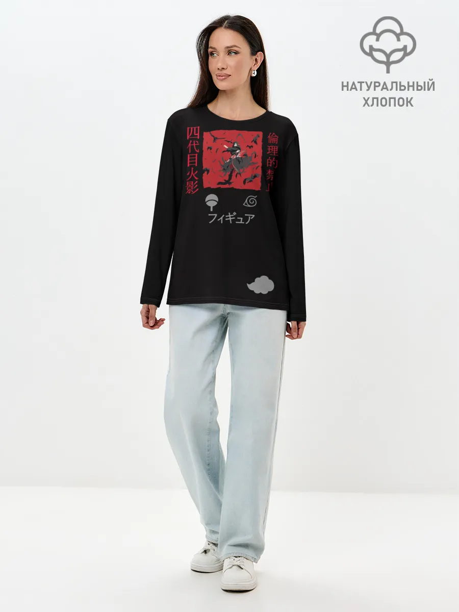 Лонгслив женский. Хлопок / Аниме Итачи