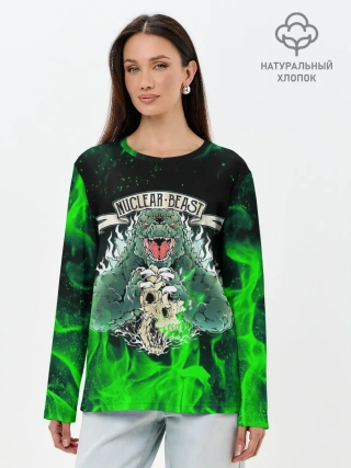 Лонгслив женский. Хлопок / GODZILLA | ГОДЗИЛЛА