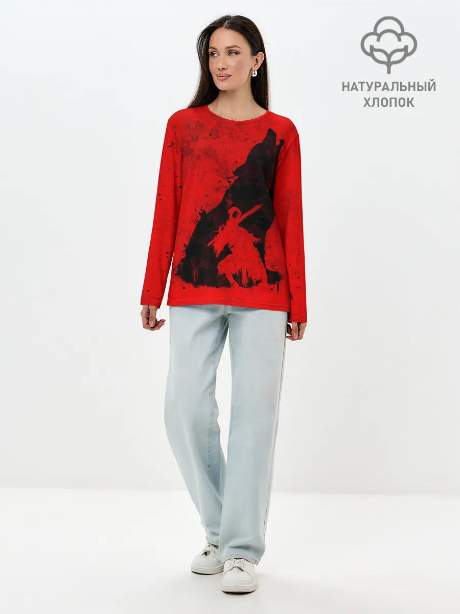 Лонгслив женский. Хлопок / DARK SOULS | ТЁМНЫЕ ДУШИ