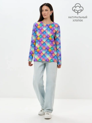 Лонгслив женский. Хлопок / Знаки Зодиака