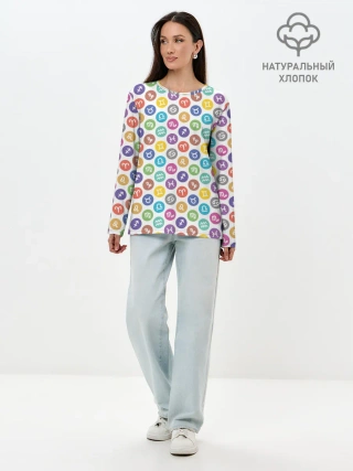 Лонгслив женский. Хлопок / Знаки Зодиака