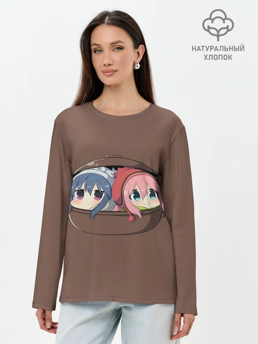 Лонгслив женский. Хлопок / Рин и Надэсико