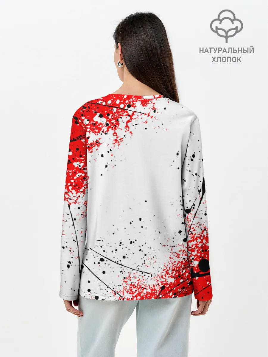 Лонгслив женский. Хлопок / САКУРА | SAKURA | ВИШНЯ