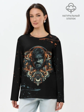 Лонгслив женский. Хлопок / METAL GEAR SOLID SNAKE