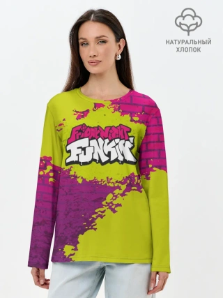 Лонгслив женский. Хлопок / Friday Night Funkin Кислотный