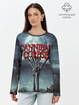 Лонгслив женский. Хлопок / CANNIBAL CORPSE