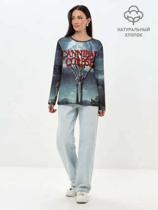 Лонгслив женский. Хлопок / CANNIBAL CORPSE