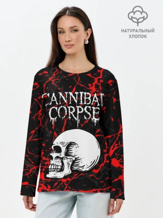 Лонгслив женский. Хлопок / CANNIBAL CORPSE