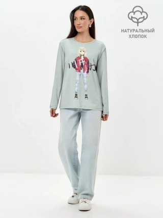 Лонгслив женский. Хлопок / Рика