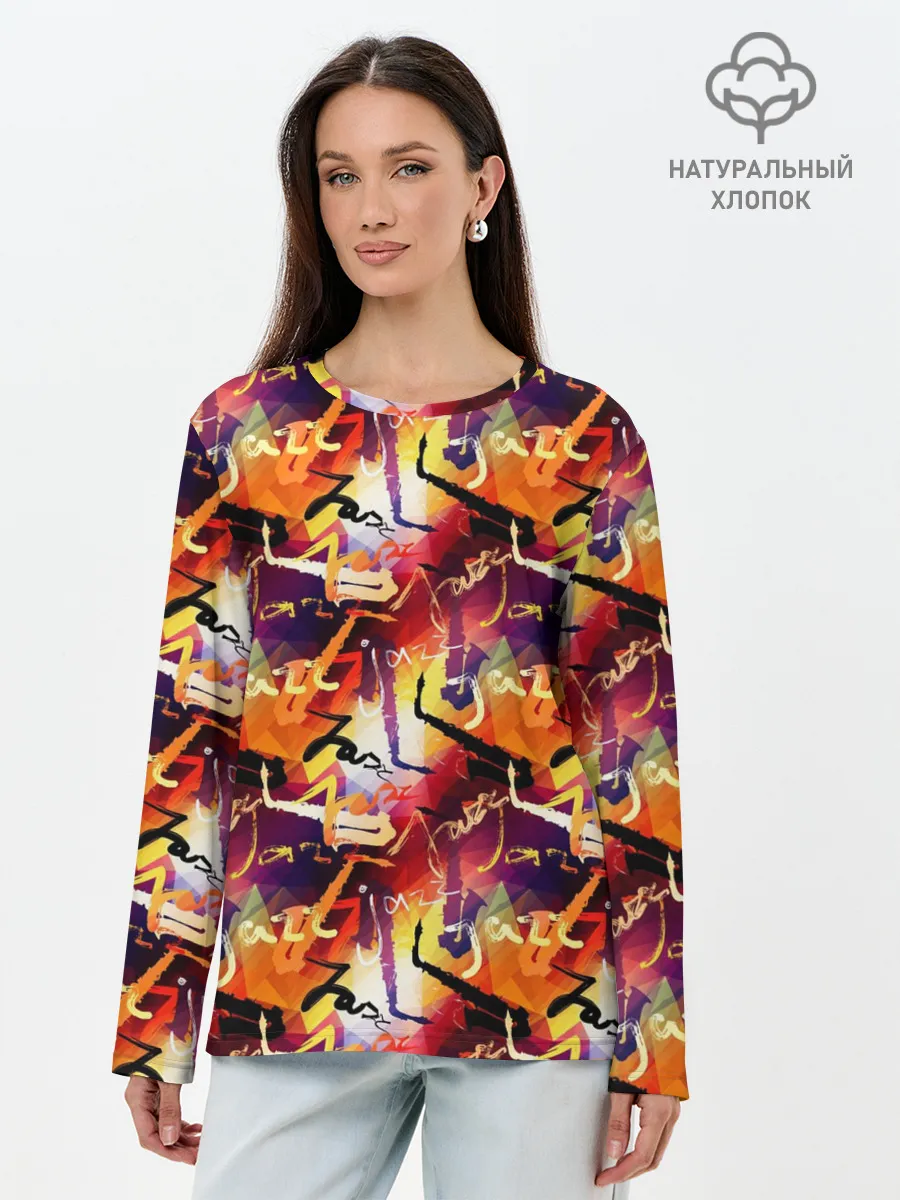 Лонгслив женский. Хлопок / Jazz