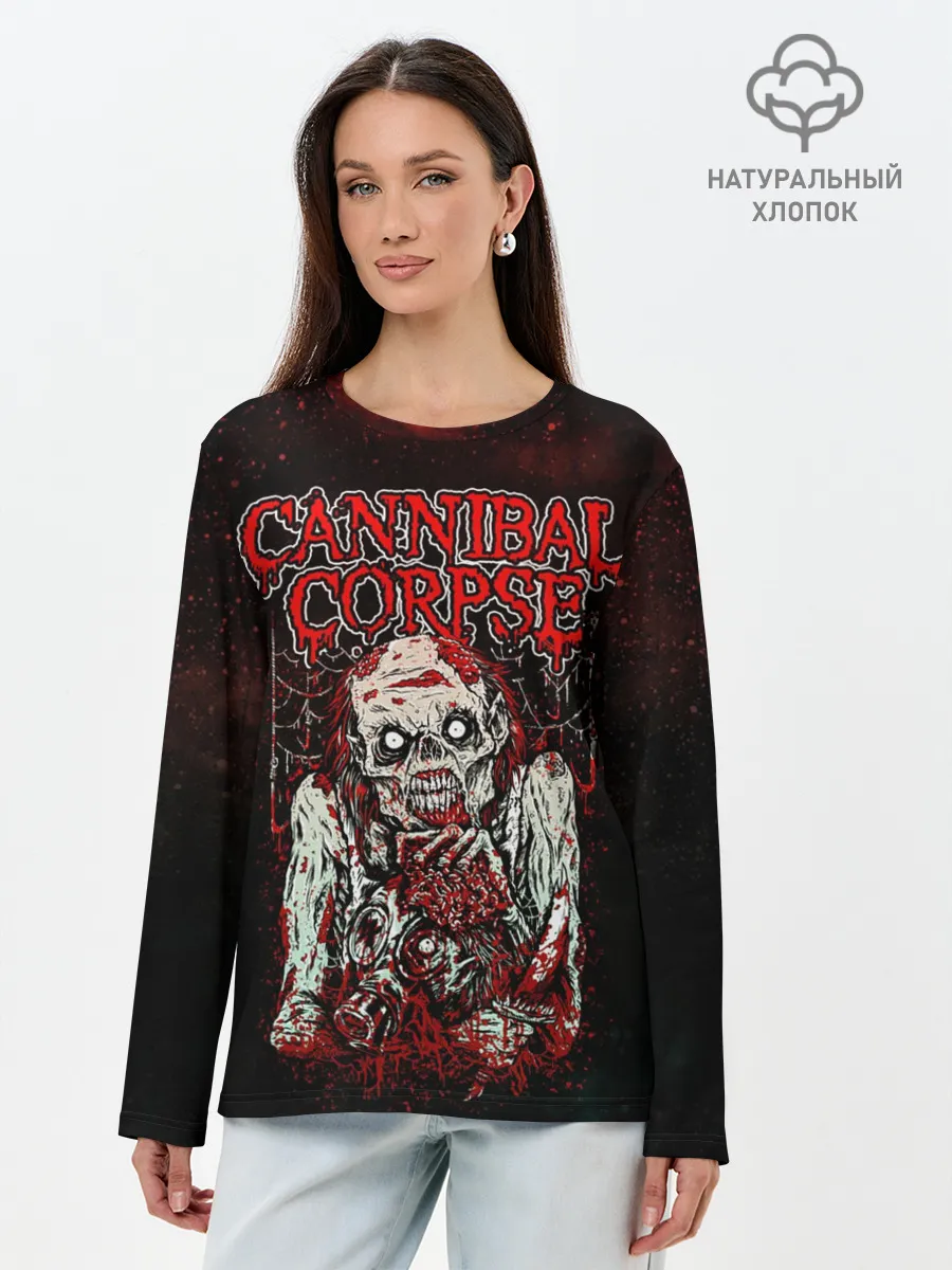 Лонгслив женский. Хлопок / Cannibal Corpse