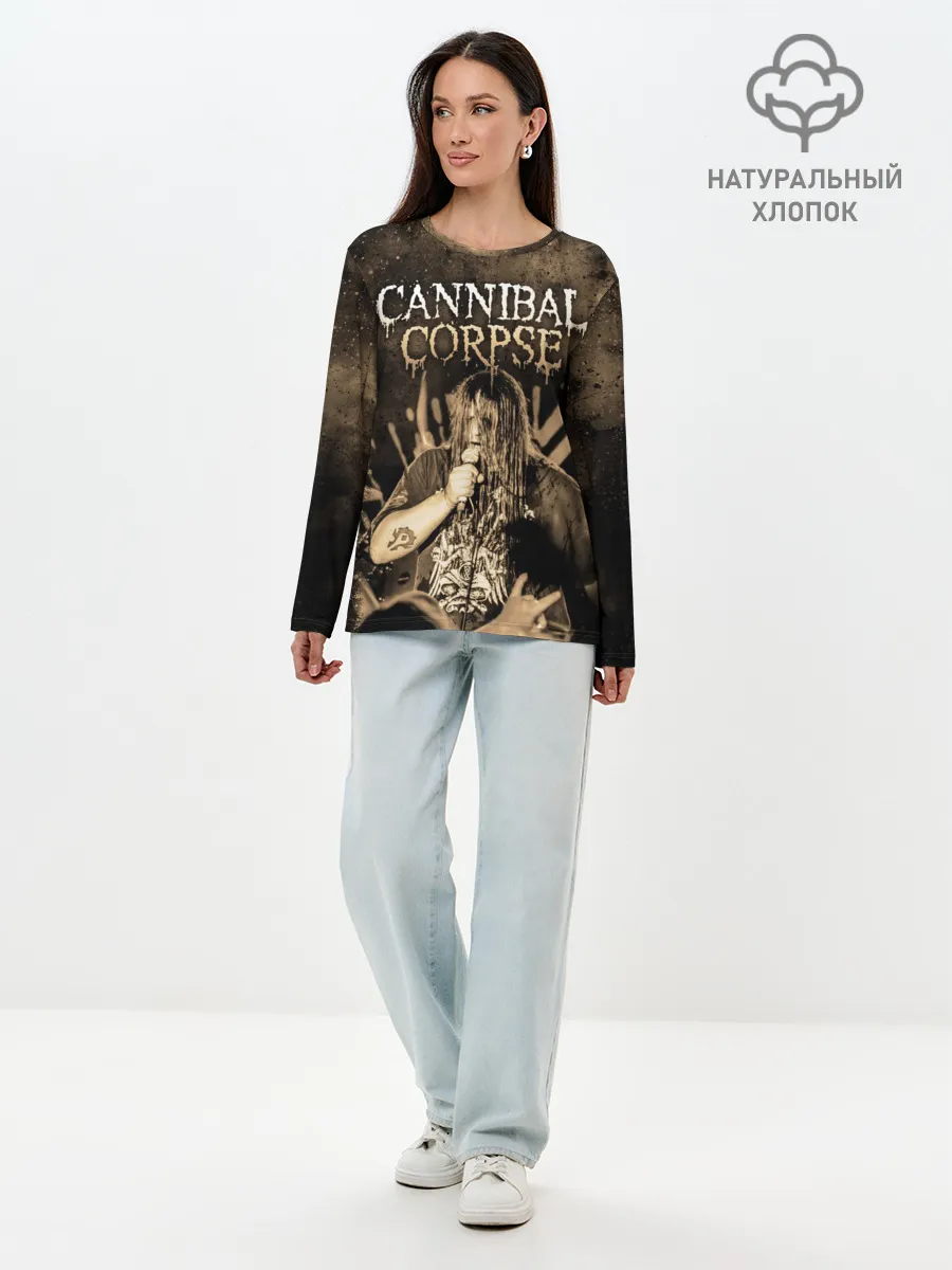 Лонгслив женский. Хлопок / Cannibal Corpse