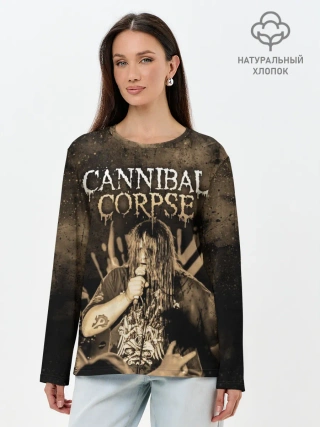 Лонгслив женский. Хлопок / Cannibal Corpse