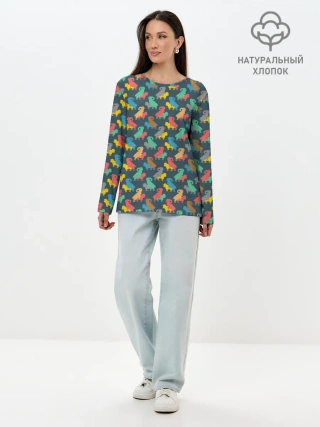 Лонгслив женский. Хлопок / Овен